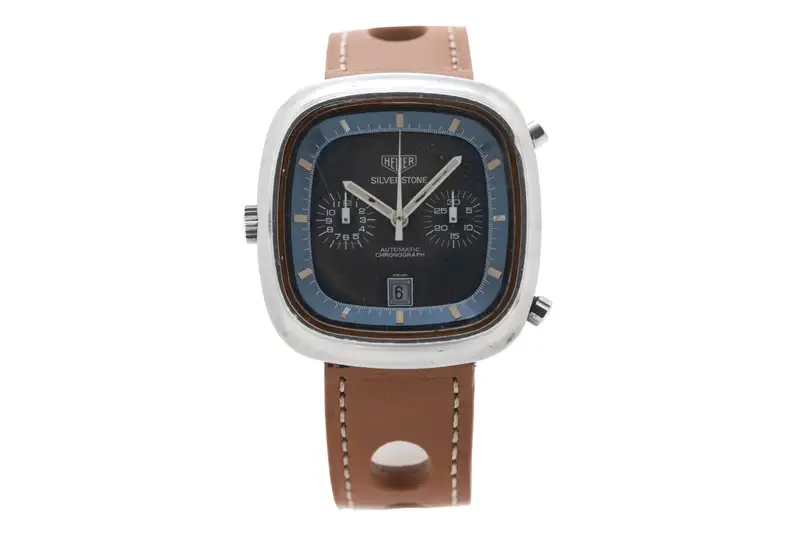 c.1971 Heuer Silverstone Automatic Chronographic-For Sale