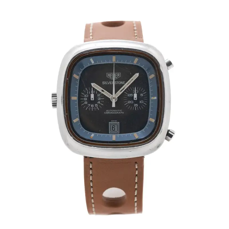 c.1971 Heuer Silverstone Automatic Chronographic-For Sale