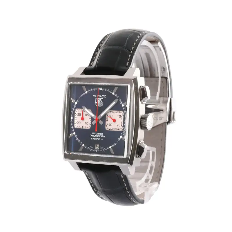 2012 Tag Heuer Monaco Blue Complete with Box and Paperwork-Sold