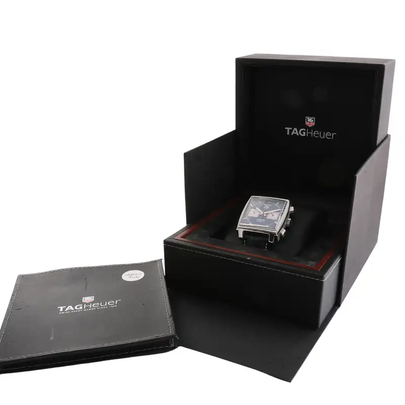 2012 Tag Heuer Monaco Blue Complete with Box and Paperwork-Sold