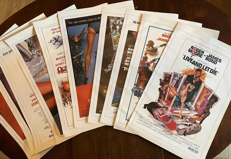 A Folio Containing Official EON Posters for Every Roger Moor-For Sale