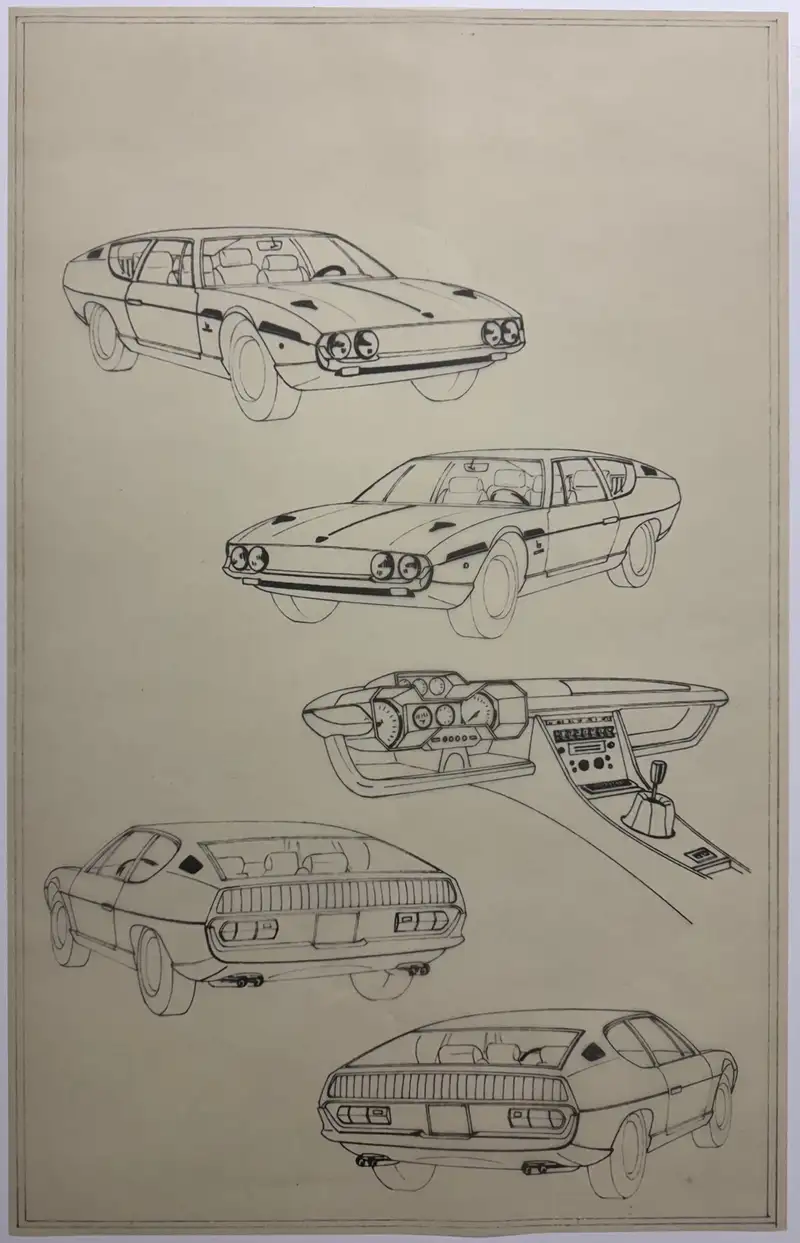 A Fascinating Selection of Ten Bertone Blueprints from the 1-For Sale