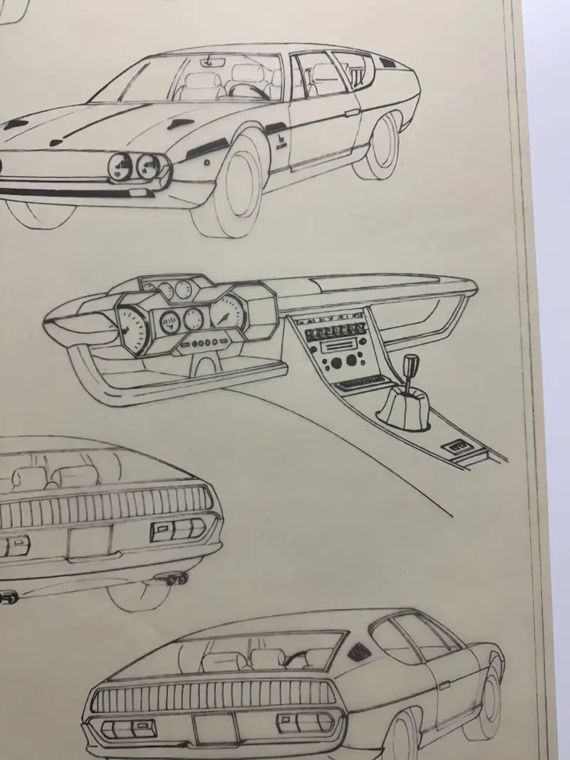 A Fascinating Selection of Ten Bertone Blueprints from the 1-For Sale