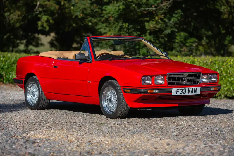 Iconic Auctioneers | 1988 Maserati Bi Turbo Spyder - Just 2,672