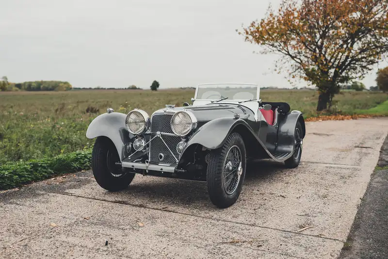 Voiture collection Jaguar SS-100 1938 Franklin Mint avec Voiture collection Jaguar SS-100 1938 Franklin Mint avec
