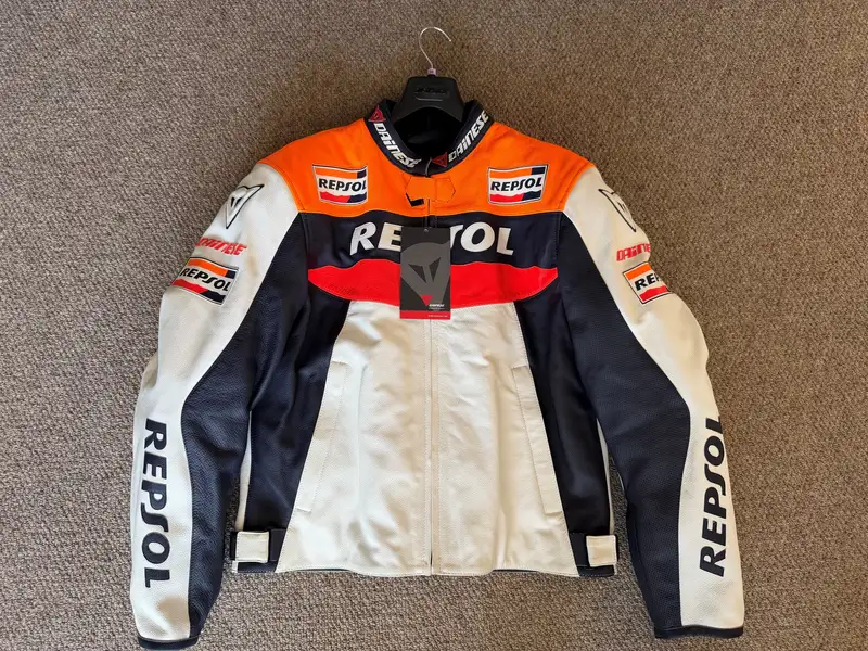 For Sale | Dainese Repsol Leather Bike Jacket Size Euro 56-For Sale