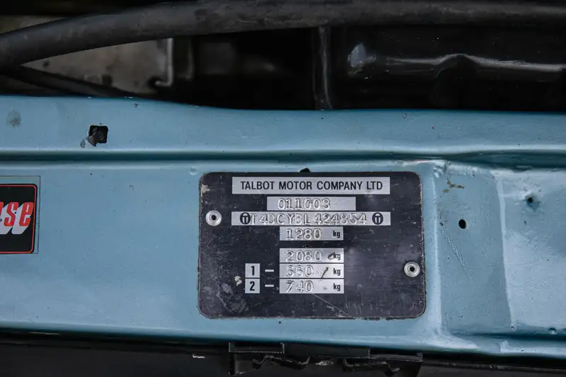 1982 Talbot Sunbeam Lotus-Sold