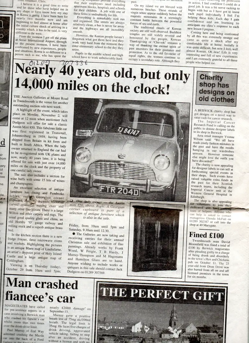 1959 Austin Mini 850 - Just 14,365 miles-For Sale