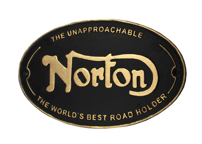 Oval 'Norton' Cast Iron Sign.-Sold