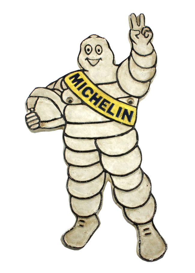'Michelin Man' Cast Iron Wall Sign-Sold