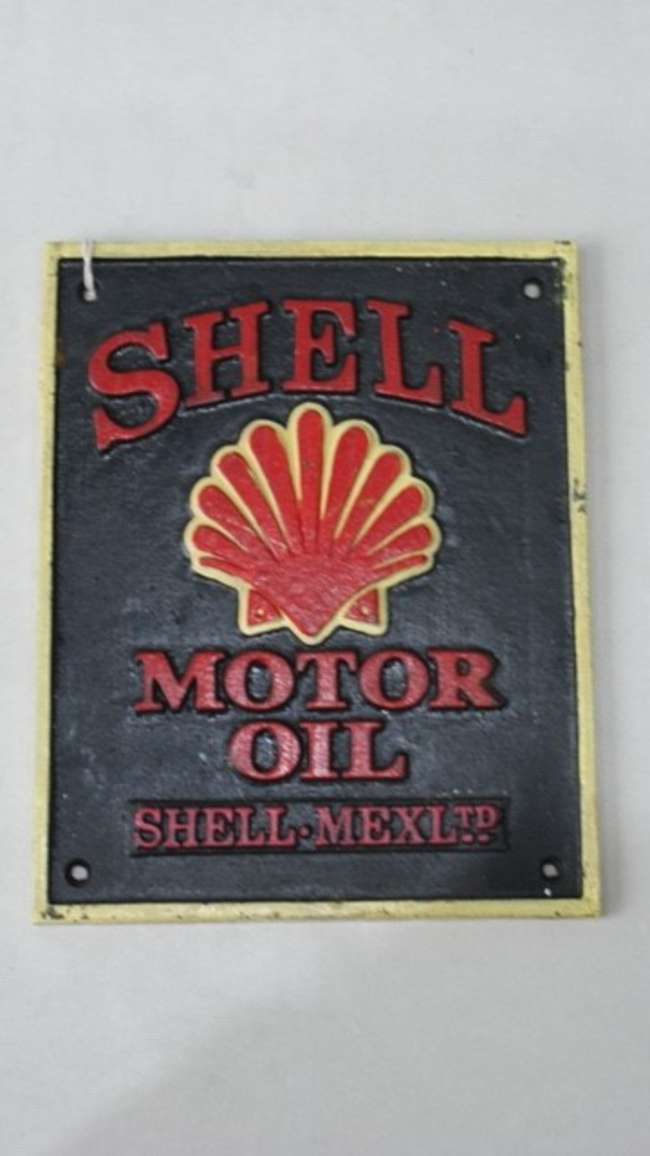 'Shell Motor Oil' wall plaque.-Sold