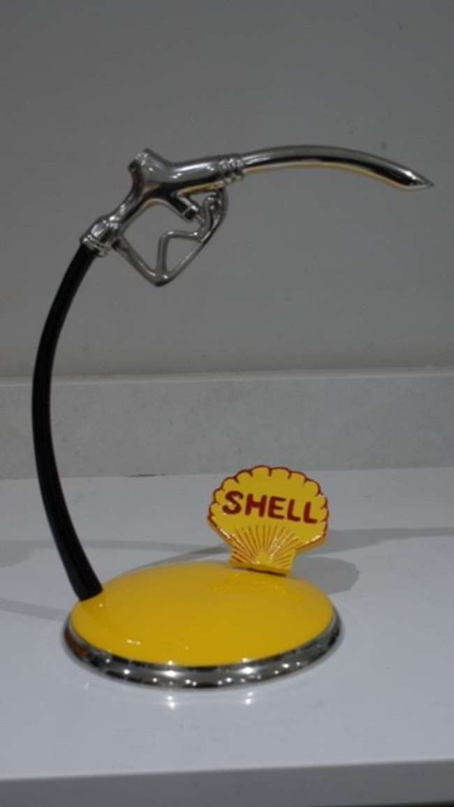 Shell Pump Nozzle cast paperweight.-Sold