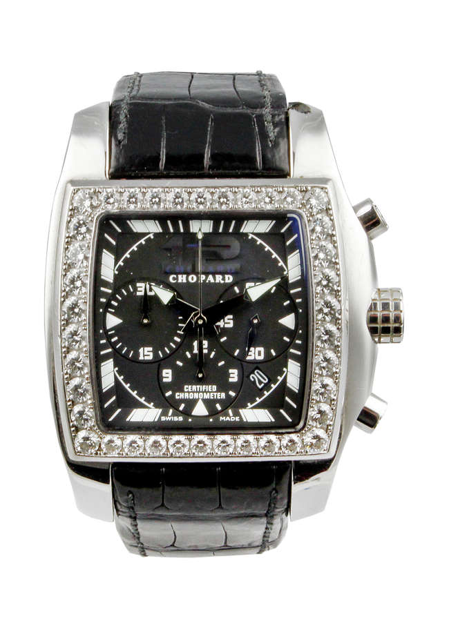 Chopard Tycoon 8961 Steel/White Gold and Diamond Bezel-Auction Lot