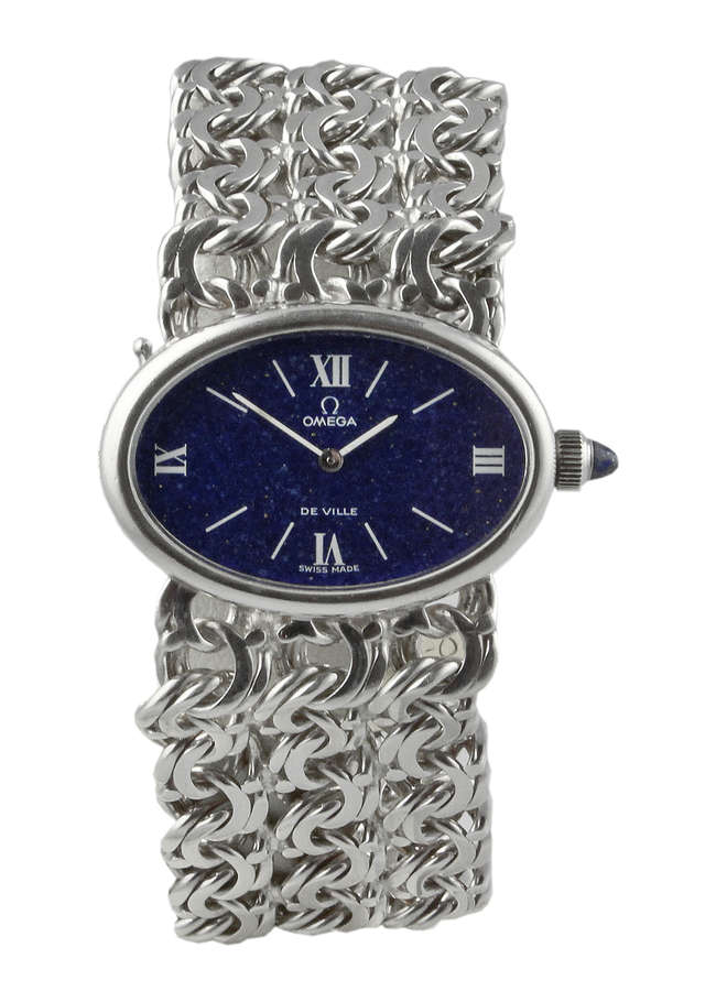 1970s Omega Jeux DArgent Silver Bracelet Watch.-Sold