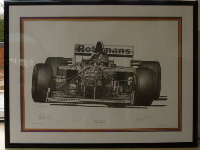Pair of Damon Hill OBE photo studies.-Sold
