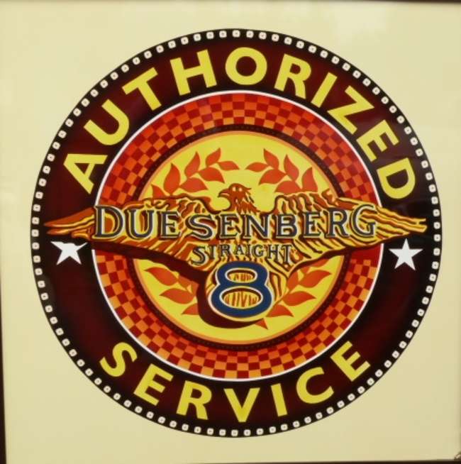 Duesenberg Straight Eight sign.-Sold