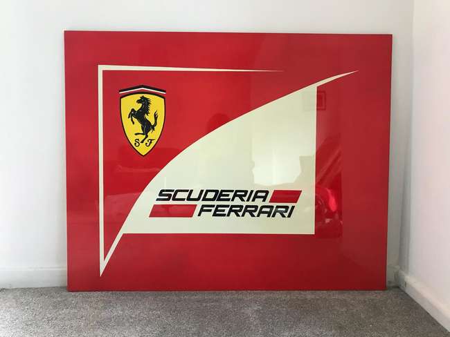 Scuderia Ferrari F1 Wall Sign.-Sold