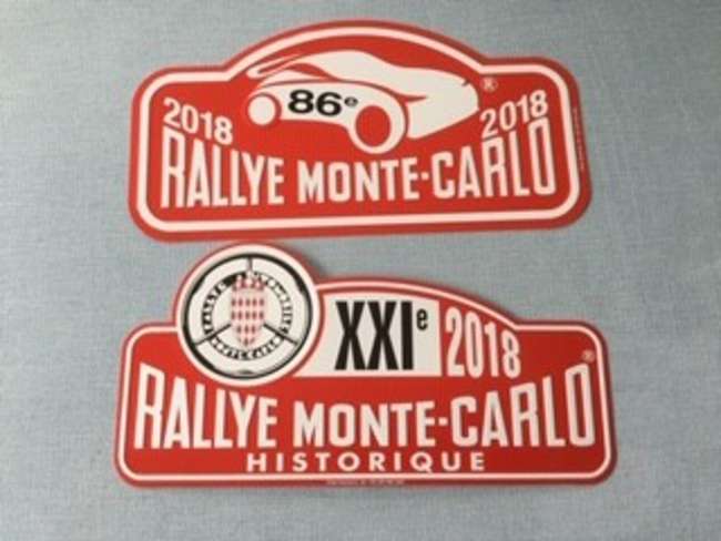 Monaco 2018 Rallye Historique plates-Sold