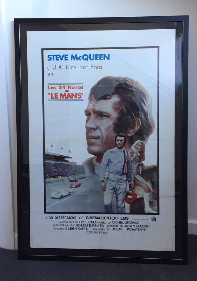 Steve McQueen Le Mans movie poster.-Sold