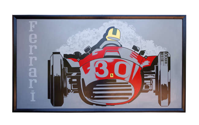 Large framed Acrylic Ferrari Painting-Sold