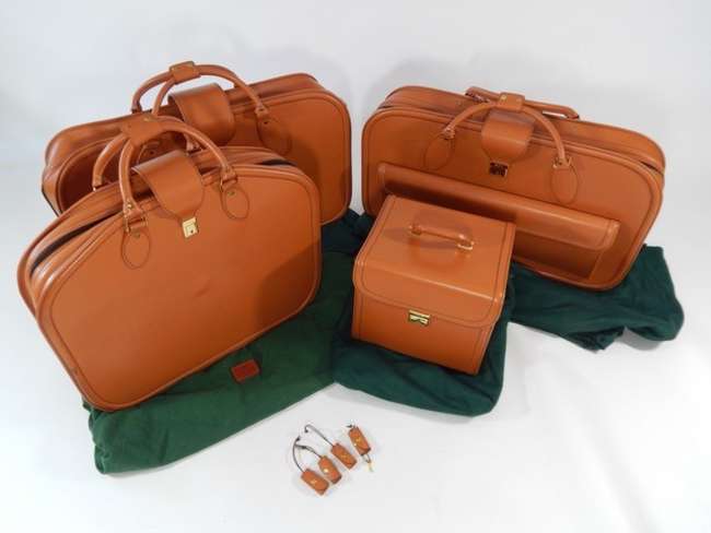 Ferrari 456 Complete 4 Piece Schedoni Leather Luggage Set-Auction Lot