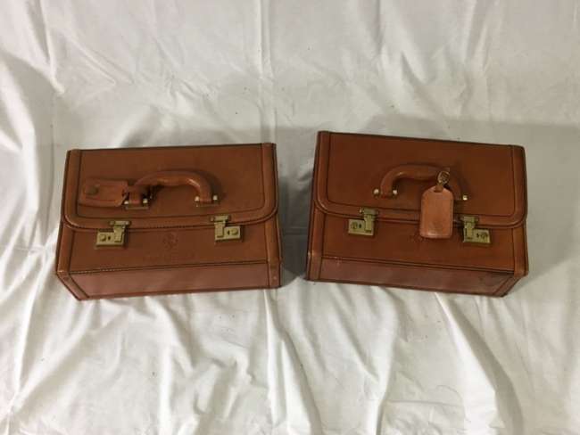  Ferrari Testarossa Complete 6 Piece Schedoni Leather Luggag-Auction Lot
