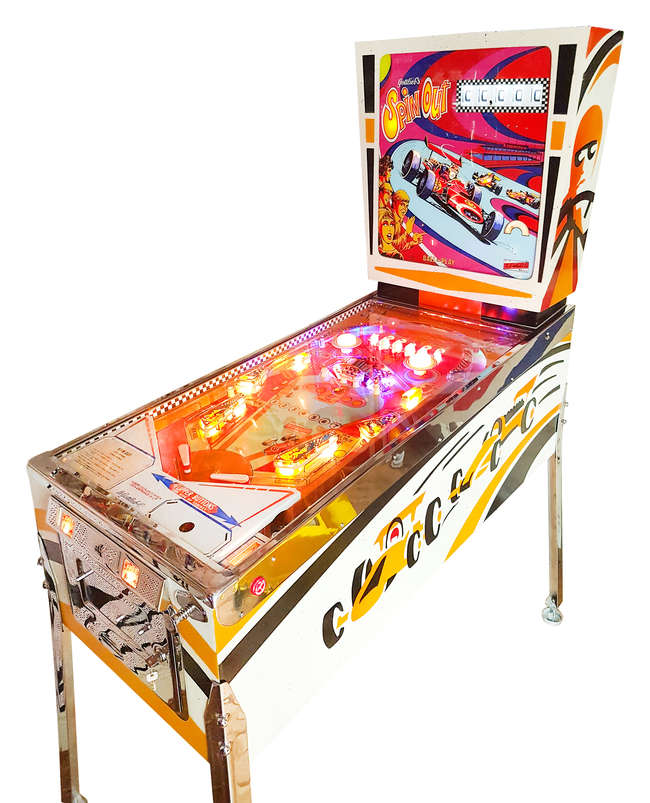 1975 Spin-Out by Gottlieb Pinball Table-Auction Lot