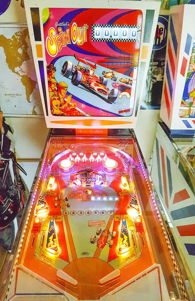 1975 Spin-Out by Gottlieb Pinball Table-Auction Lot