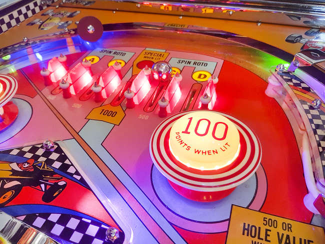 1975 Spin-Out by Gottlieb Pinball Table-Auction Lot
