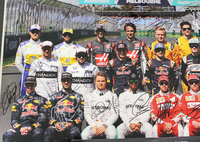 *Charity Lot* Group Photograph signed by all 2016 F1 Drivers-Sold