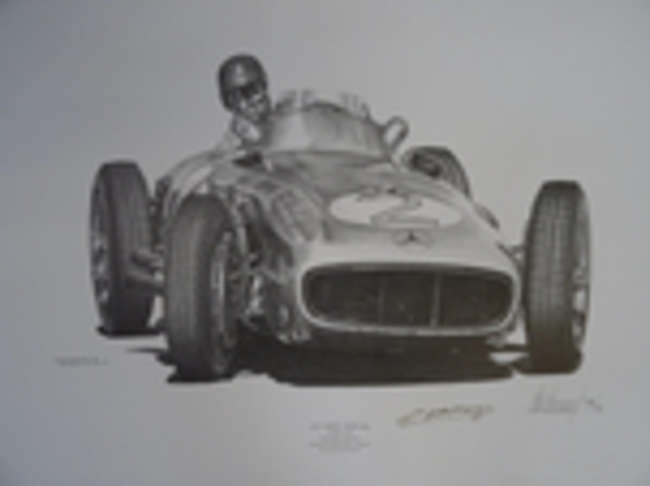 Fangio Mercedes Monaco print-Sold