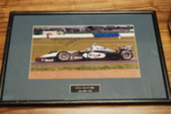 Nigel Mansell & Mika Hakkinen signed photographs-Sold