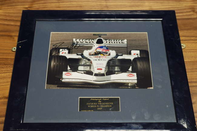 Jacques Villeneuve signed photograph-Sold