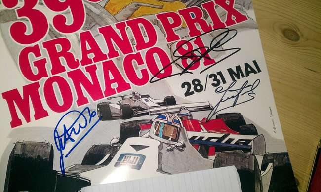 Original and signed Monaco Grand Prix poster-Sold
