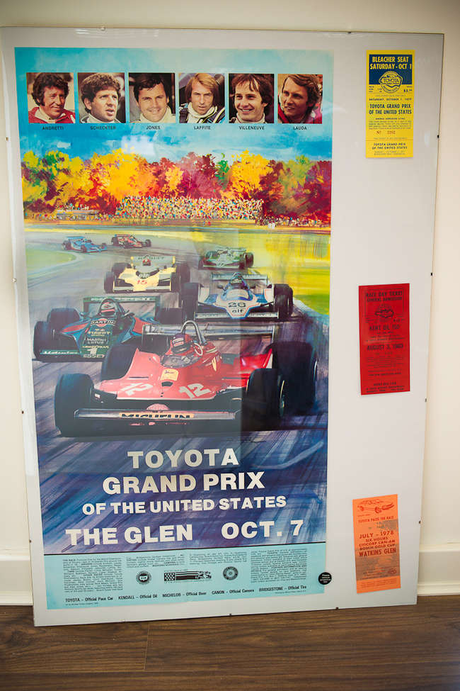 Gilles Villeneuve signature and posters-Auction Lot