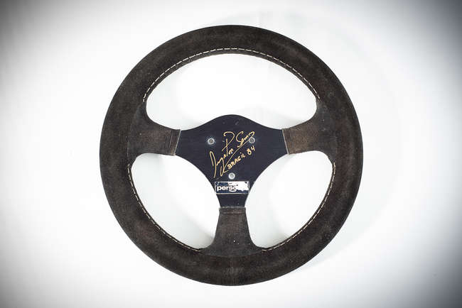 Ayrton Senna's 1984 Brazil GP Steering wheel-Auction Lot