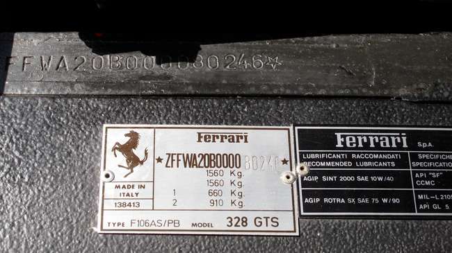1989 Ferrari 328 GTS-Sold
