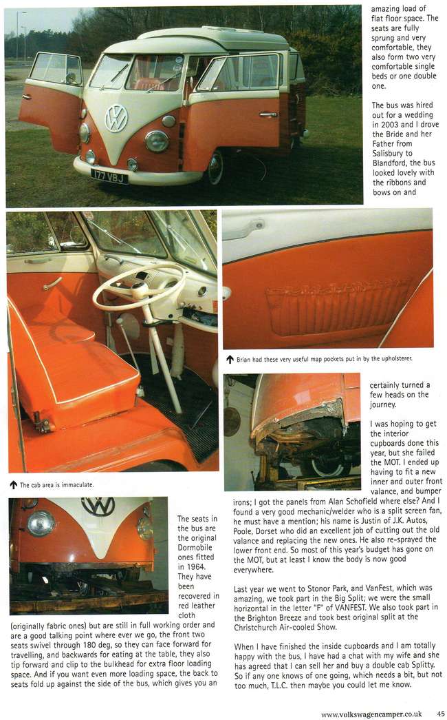 1964 VW Split Screen Dormobile Campervan-Sold