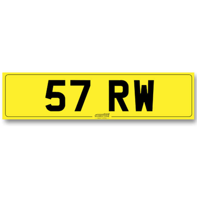 The wonderfully emotive License plate '57 RW'-Auction Lot