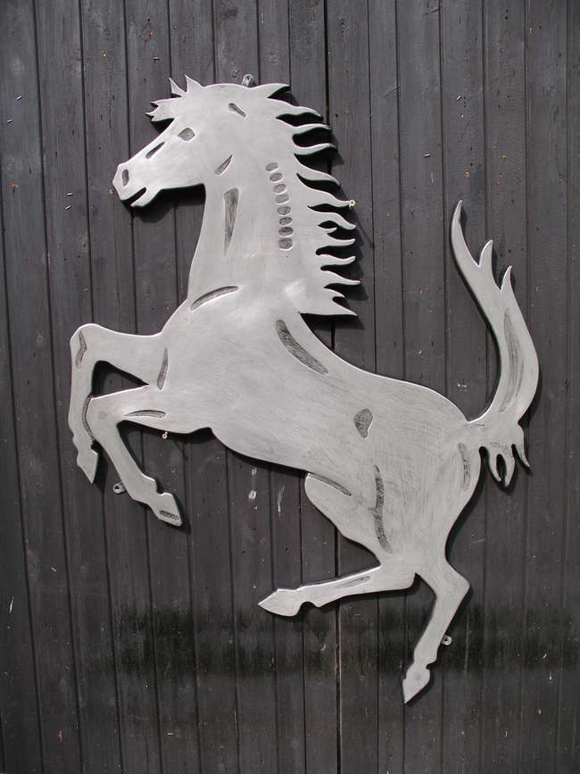 Cold cast aluminium Ferrari Prancing Horse-Sold