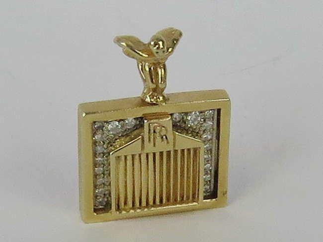 14 carat gold Rolls Royce pendant.-Sold
