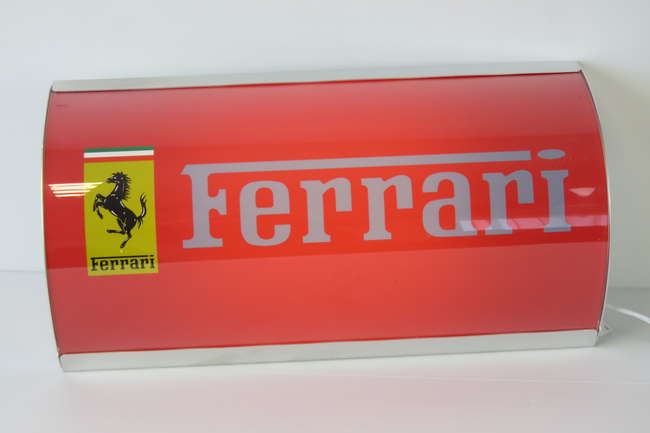 Barrel fronted Ferrari illuminated  advertising sign-Sold