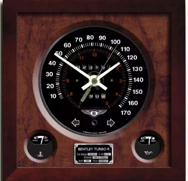 Contemporary Bentley 'Turbo R' wall clock-Sold