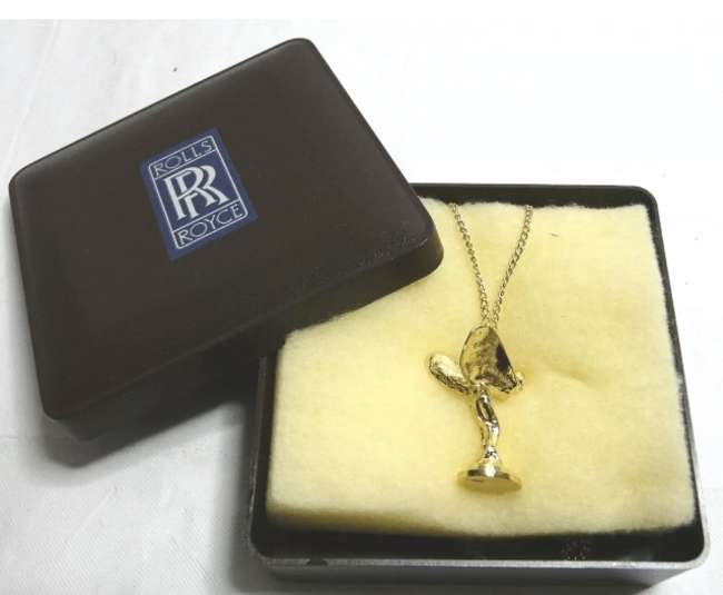 24ct gold-plated 'Spirit of Ecstasy' necklace-Sold