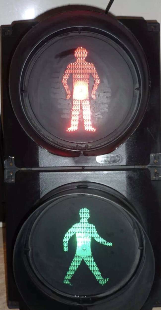 A walk-dont walk illuminated signal-Auction Lot