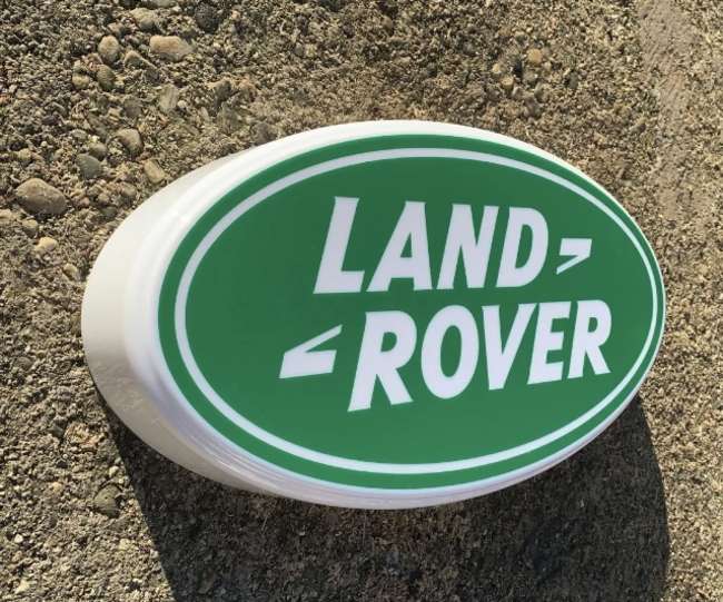 Land Rover-themed illuminated wall sign-Auction Lot