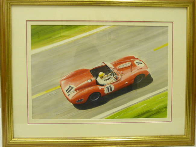 Ferrari Testarossa Painting-Auction Lot