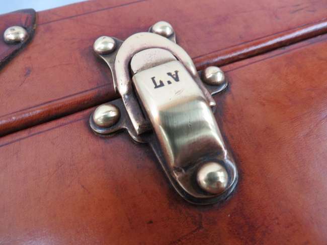 A vintage Louis Vuitton leather case c1920â€™s-Sold