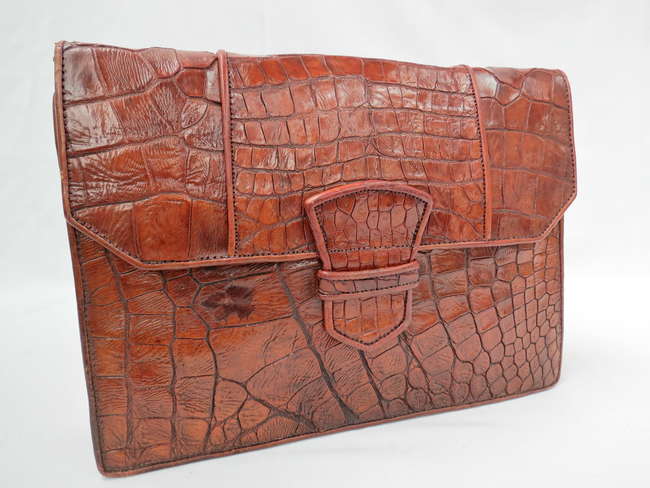 A vintage crocodile skin Ladies Handbag-Sold