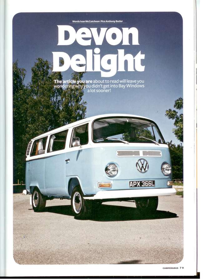 1972 Volkswagen T2 Bay Window Camper Van Devonette-Sold